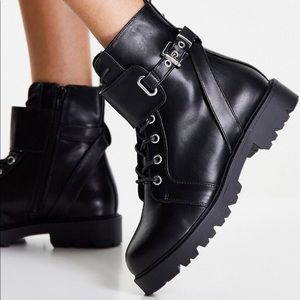 ASOS wide fit black booties